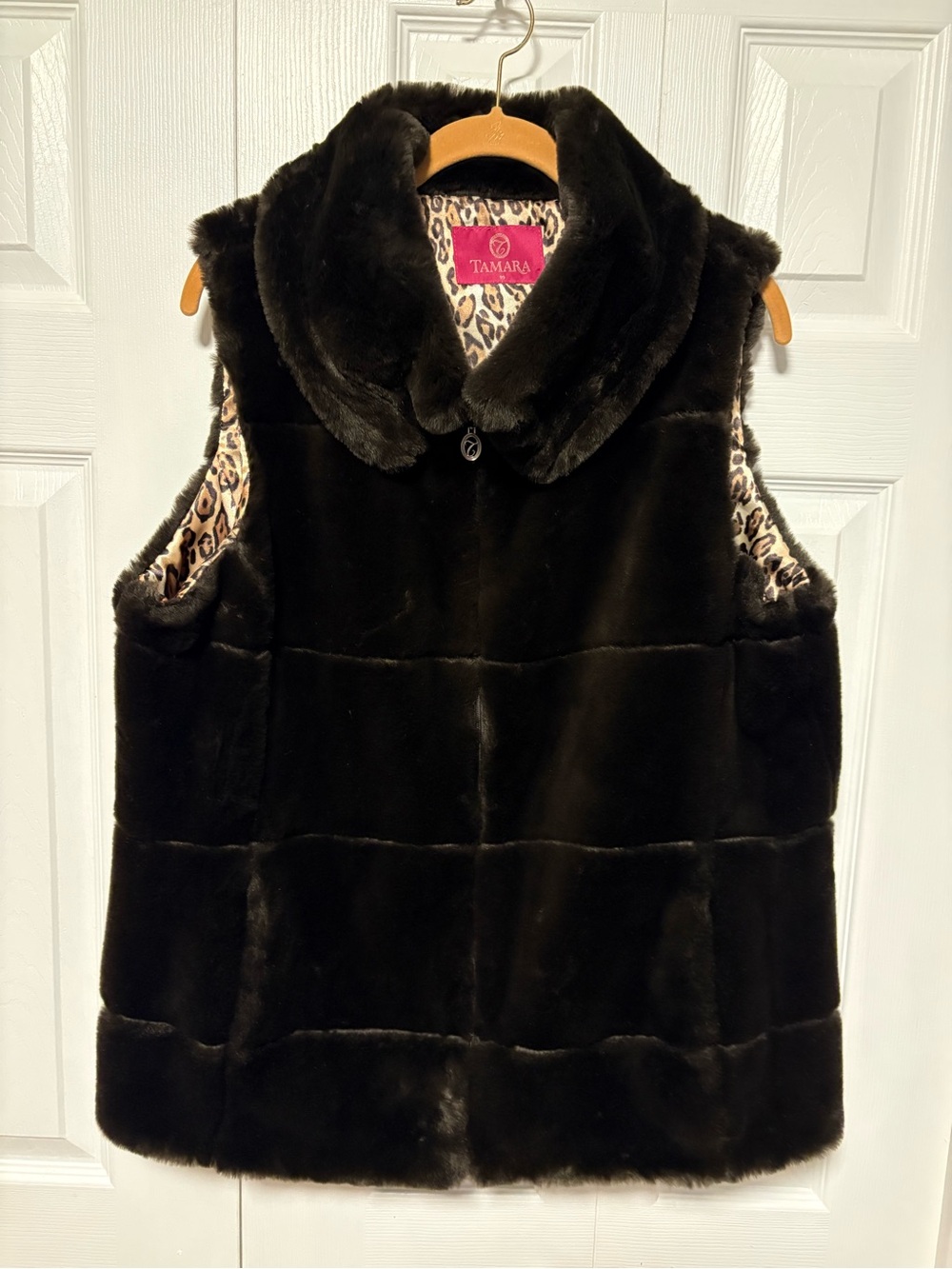 Dark Chocolate Brown Faux Fur Sleeveless Vest
